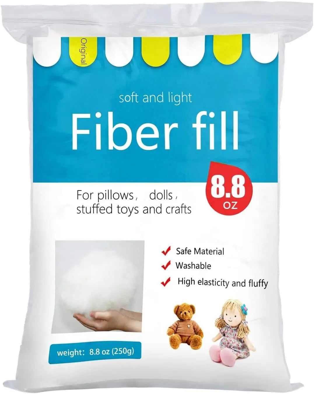 Polyfill Stuffing Fiber Fill White High Resilience Premium Fiberfill Crochet Stuffing