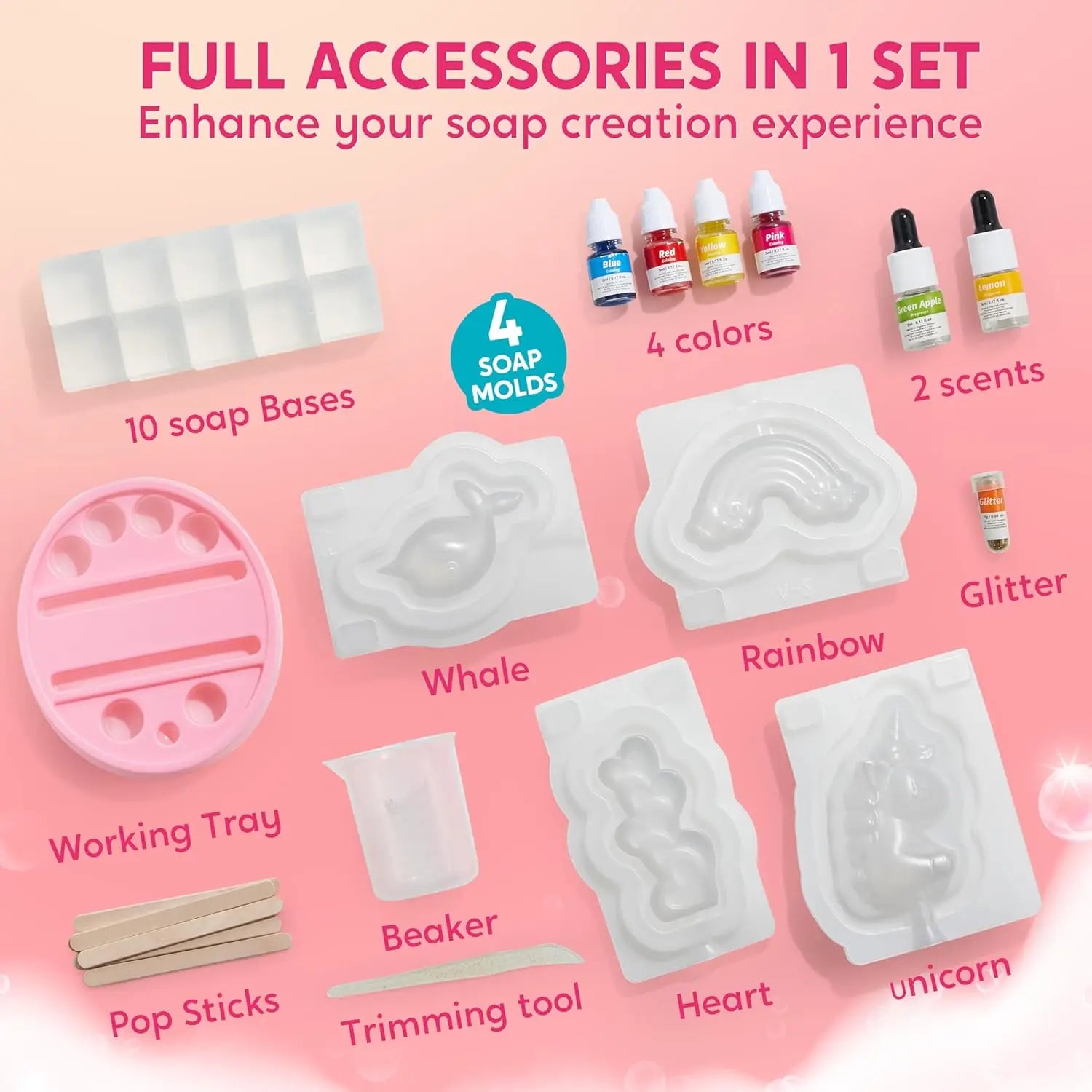 Unicorn Soap Making Kit Girl Crafts DIY Project for Kids Birthday Chirstmas Gift