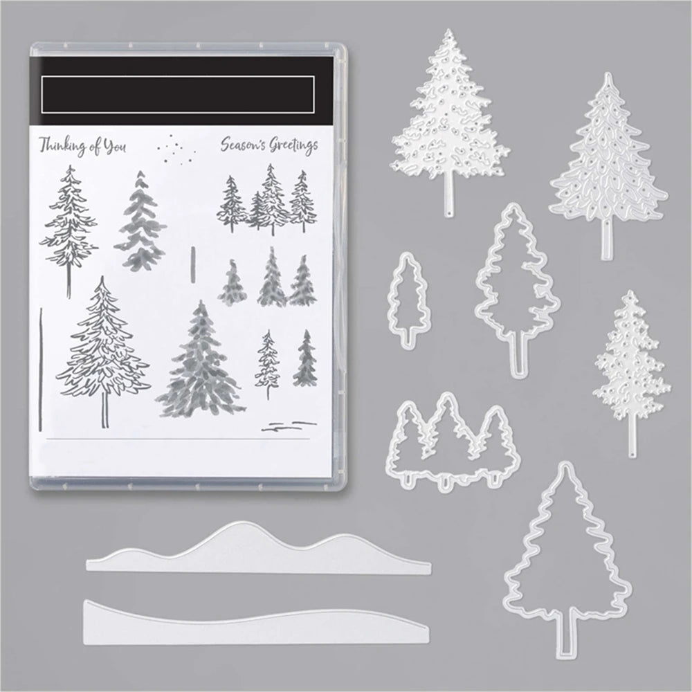 In The Pines Christmas Tree Clear Stamps and Cutting Dies