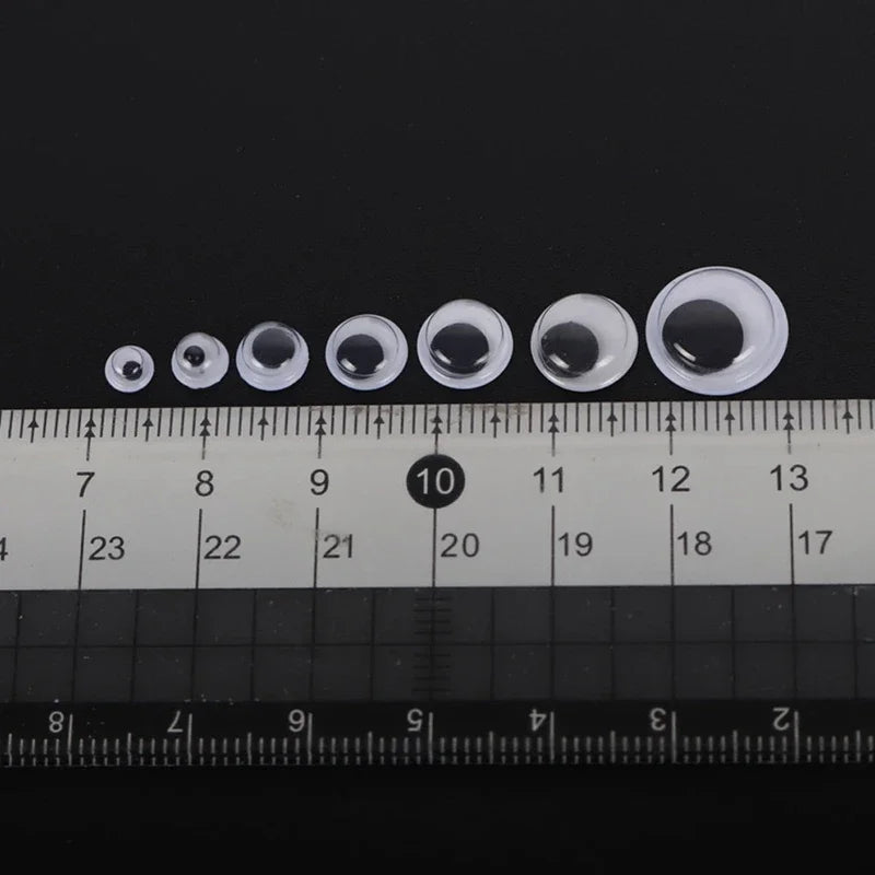 210-800PCS Self Adhesive Doll  Eyes for DIY Craft Toys Googly Wiggly Eyes Scrapbooking Decor Craft Supplies 4/5/6/7/8/10/12mm