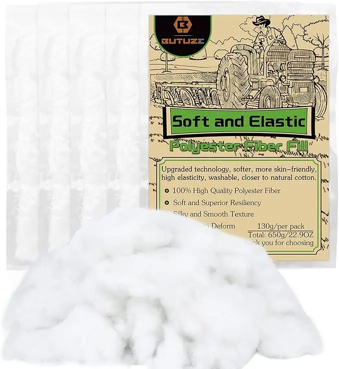 Polyfill Stuffing Fiber Fill White High Resilience Premium Fiberfill Crochet Stuffing