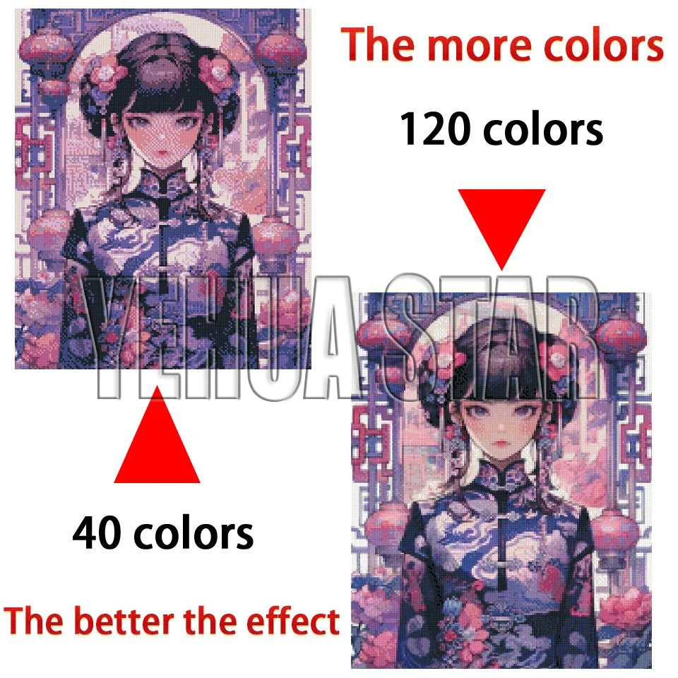 5D 120 Colors AB Fairy Dust Diamond Painting Flowers Mosaic Kits Full Square Round Embroidery DIY Gift Home Decoration