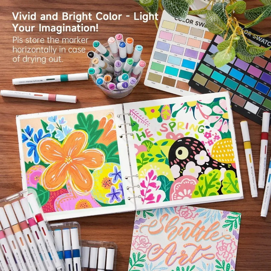 Students Automatic Ink Control Acrylic Paint Markers 36 Colors