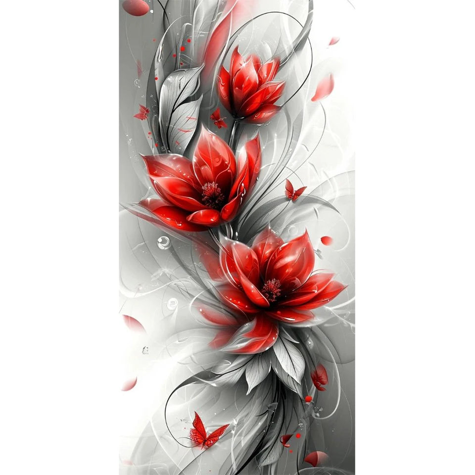 Big Diamond Painting DIY Giant Dreamy Colorful Flower Diamond Art 5D Square Round Rhinestone.