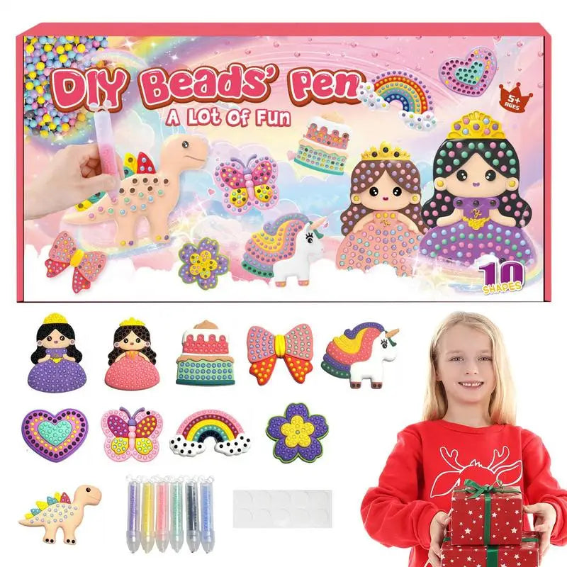 Bead Painting Kit for Kid Art Crafts & Cartoon Kit for Children