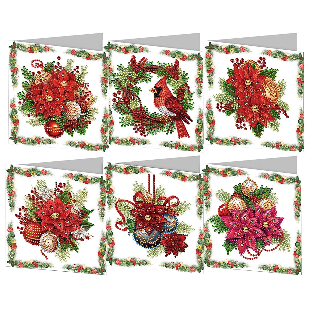 DIY Christmas Greeting Cards 12pc Diamond Painting Kits