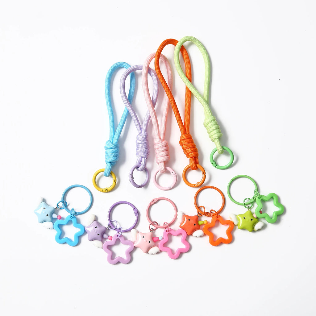 1pcs Multicolor Star Keyring Lobster Clasp Hooks, Jewelry DIY