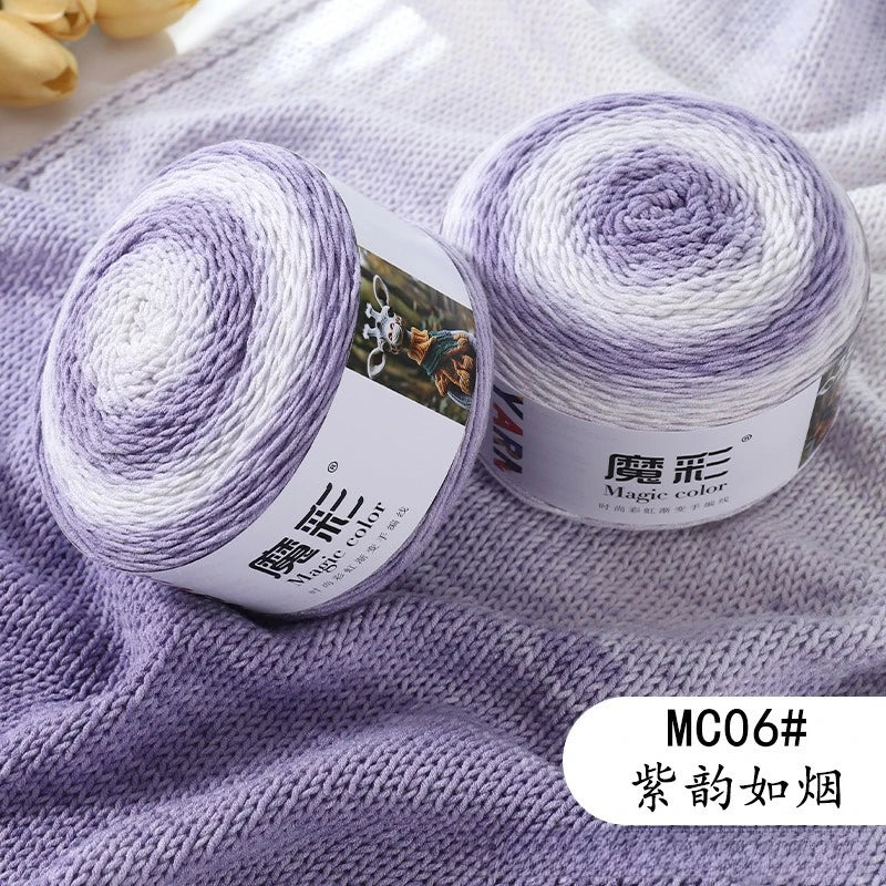 Cake Yarn for Knitting Crochet Gradient Color Medium Worsted Soft  for DIY Scarf