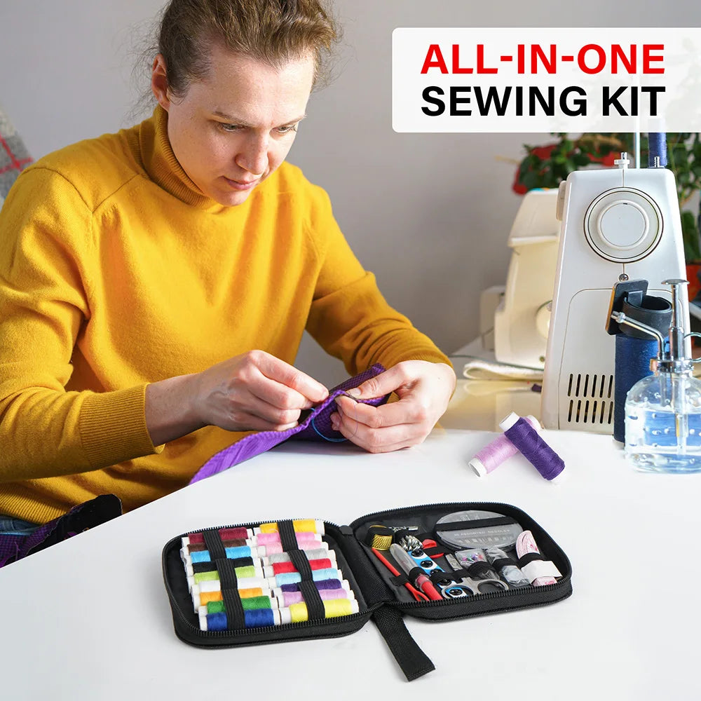 Mixed Color Canvas Sewing Kit - Portable, Mini