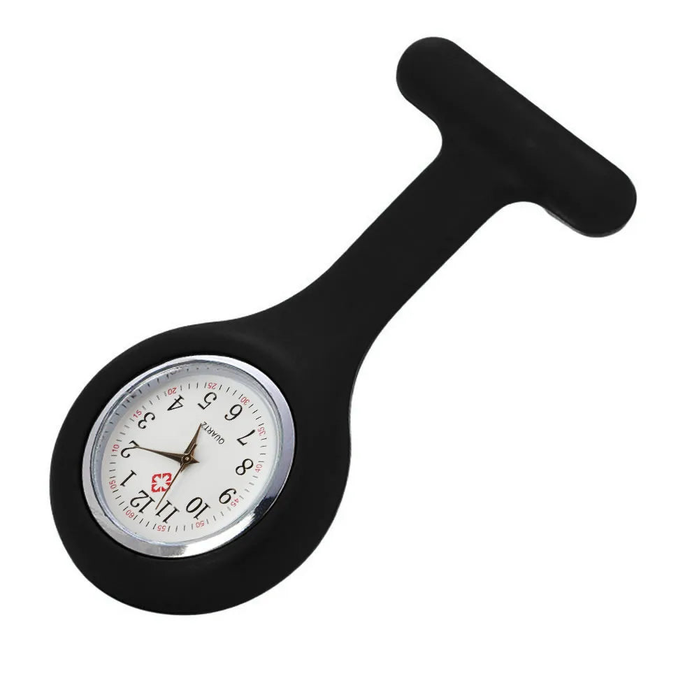 Silicone Nurse Watch Pocket Watches Mini Cute Medical Watch Lockable Pins Nurse Clip Watch Women Men Hanging Quartz Watches