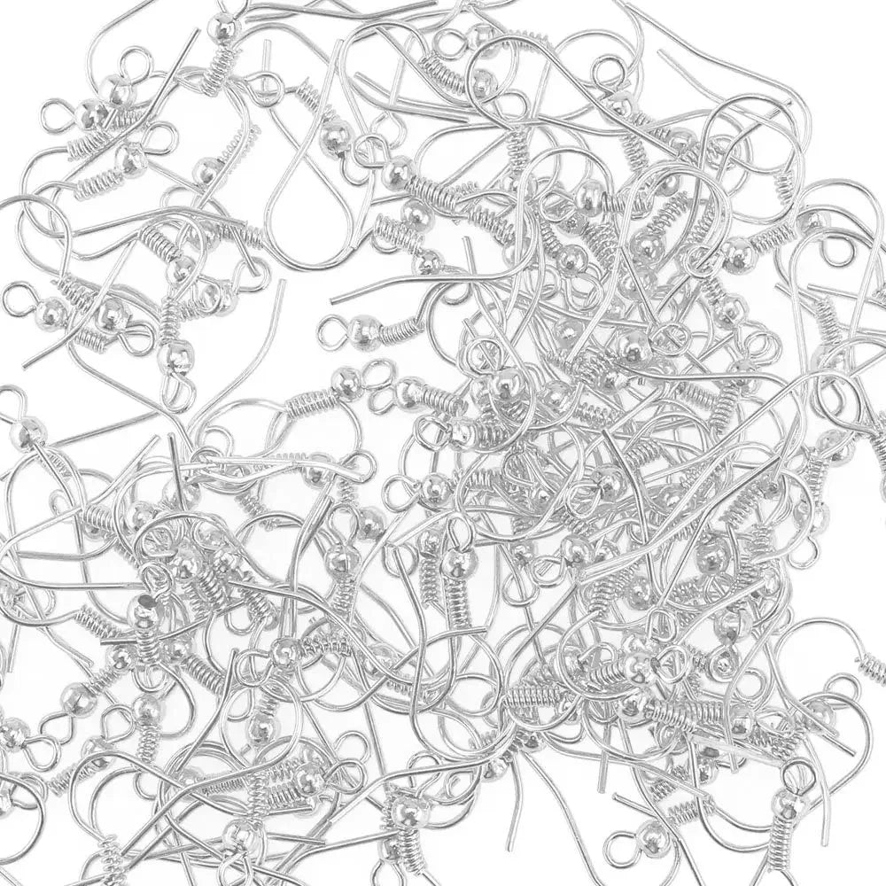 100/200pcs DIY Earring Clasps Hooks Stainless Steel Hypoallergenic for DIY jewlery