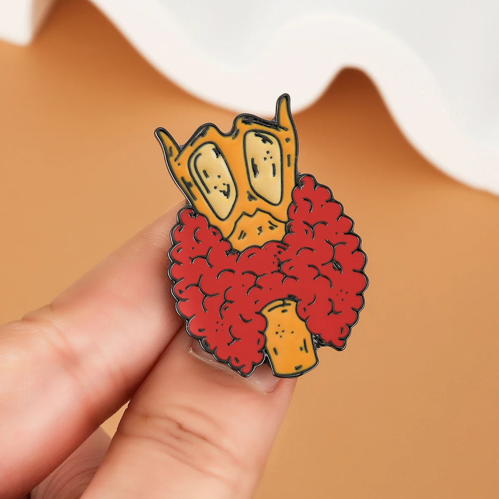 Catuni Medical Enamel Pins Thyroid Brooch Cute Lapel Lanyard Bag Coat Badge Endocrinology Surgery Accessories Gifts for Doctors