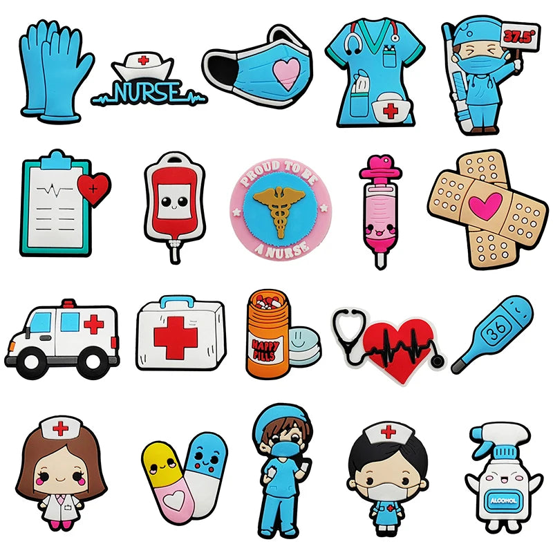 Nurse healthcare Shoe Charms Pin for Crocs Accessories Charms Clog