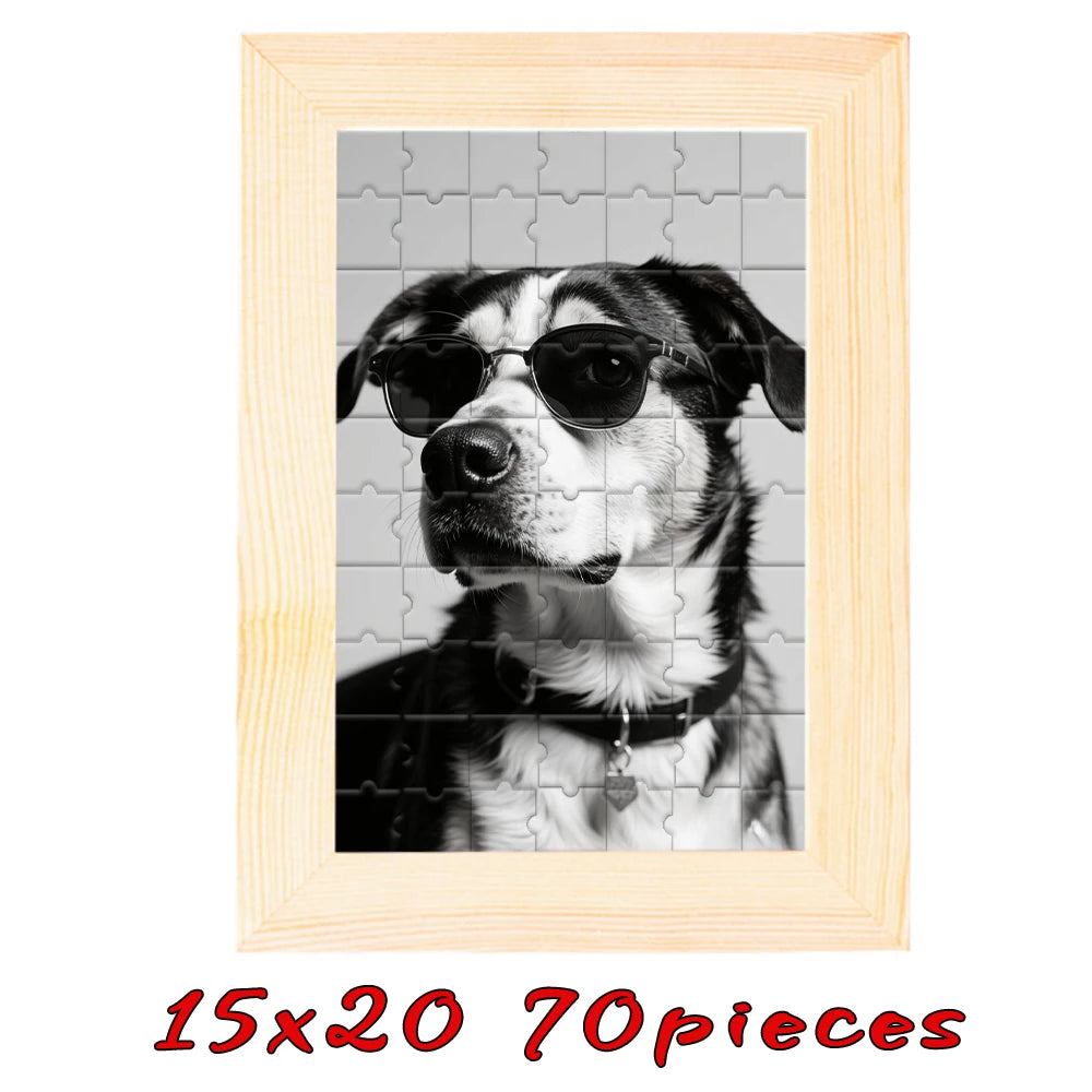 【Custom Framed Wooden Puzzles, Custom Graduation Photo Puzzles as Gifts, Personalized, Multiple Color Sizes Wooden Frames, Gifts