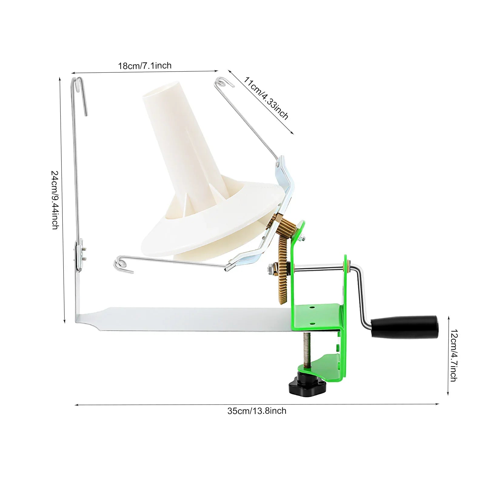 Large Capacity Yarn Winder, Hand Operated Yarn Baller