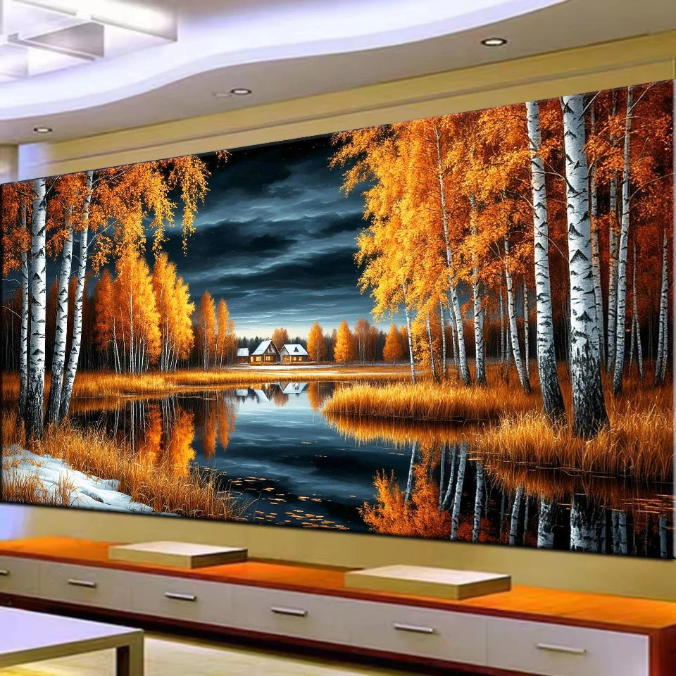 Beautiful Forest Scenery Picture DIY Diamond Painting Cross Stitch Full Drill Diamond Mosaic New Collection Home Decor