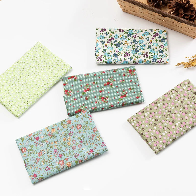 5Pcs/Set 25cmX25cm  Quilting Cloth Patchwork Needlework Handmade DIY Material