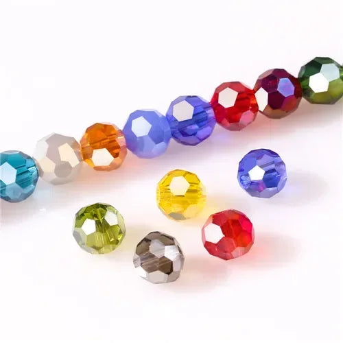 Round Spacer Glass Beads For Jewelry Making DIY Accessories