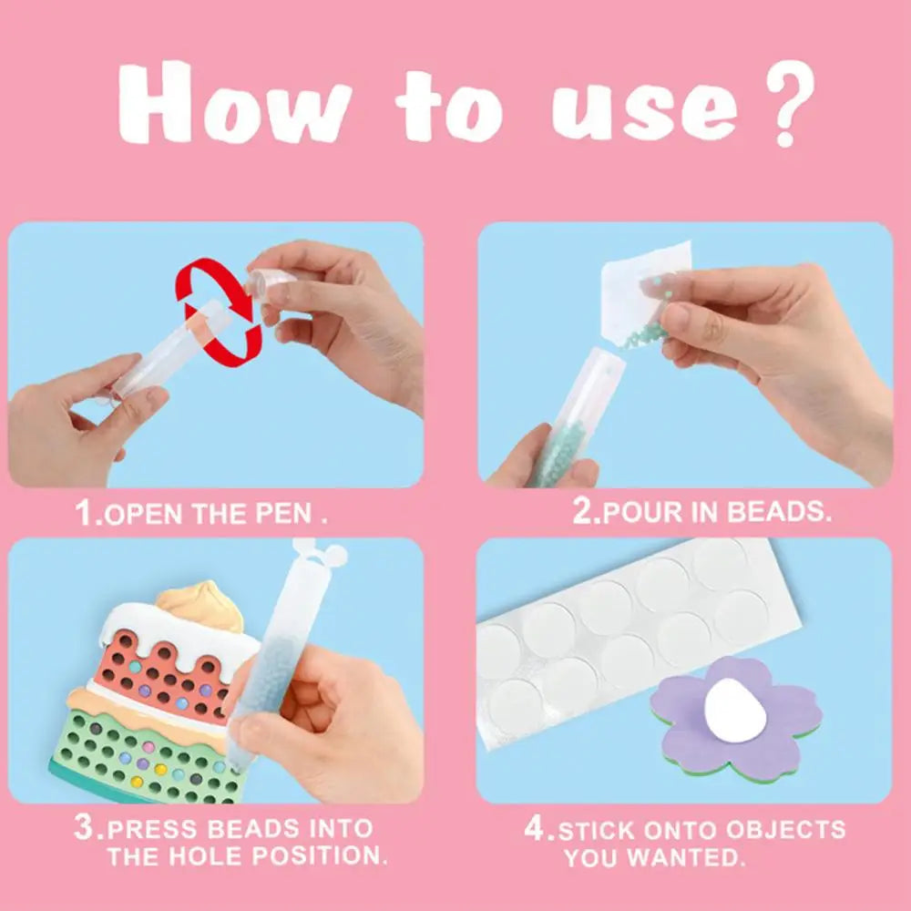 Bead Painting Kit for Kid Art Crafts & Cartoon Kit for Children