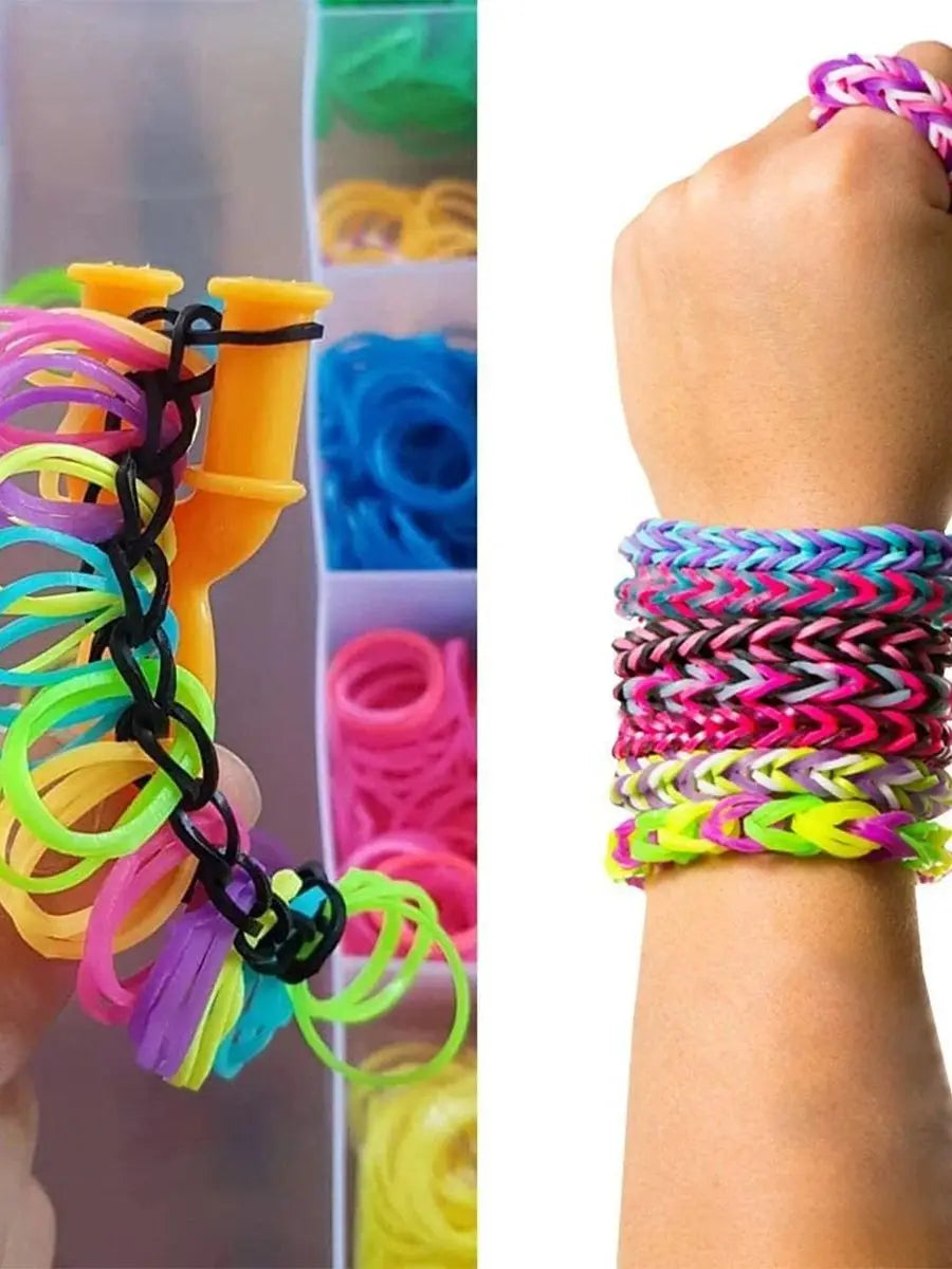 1Box Creative Colorful Loom Bands Set For  Elastic Bracelet Making Kit DIY
