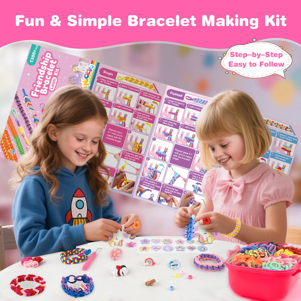 Bracelet Making Kit for Girls Rubber Band Friendship Bracelet