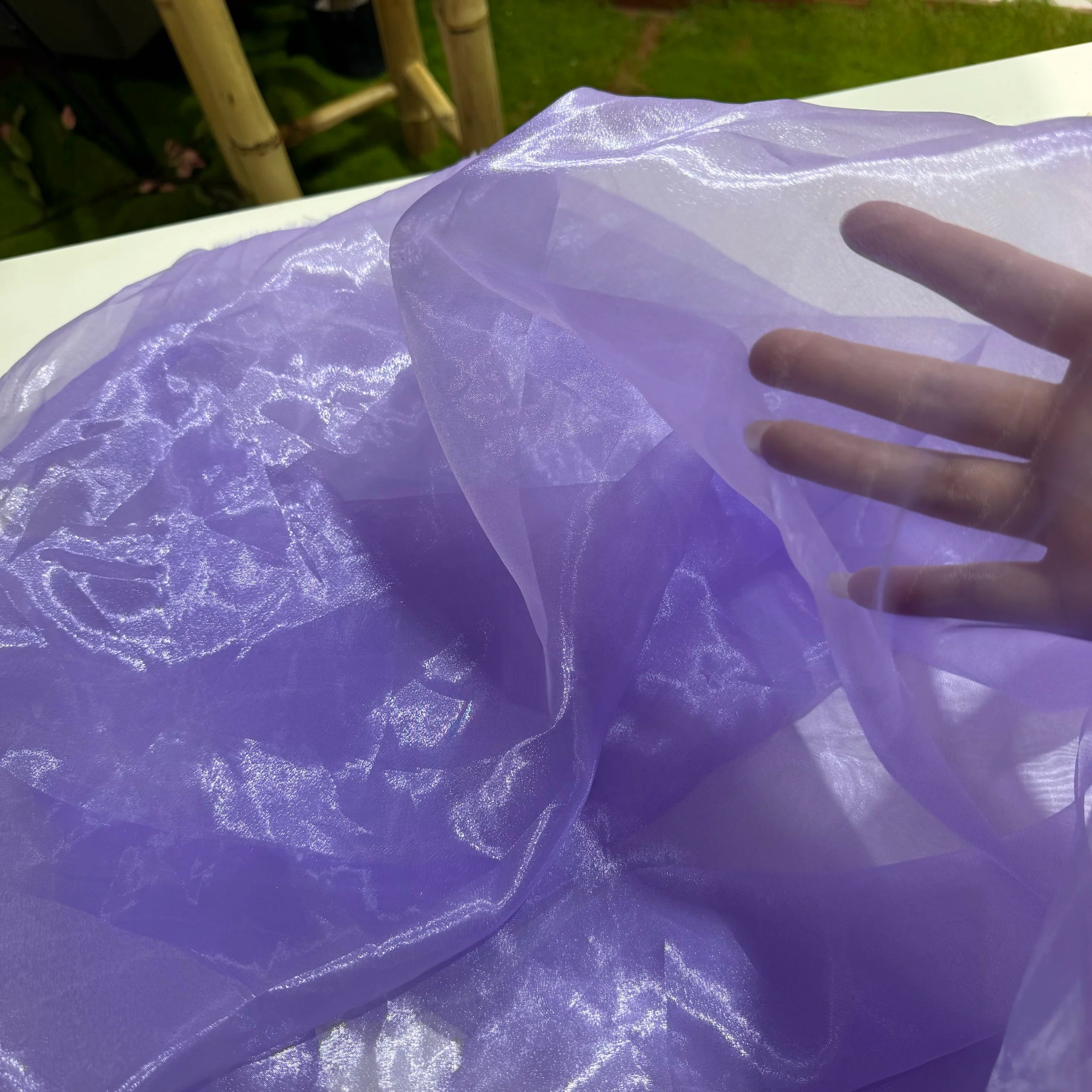 25 Colors water light texture  flowing gauze transparent gauze wedding scene