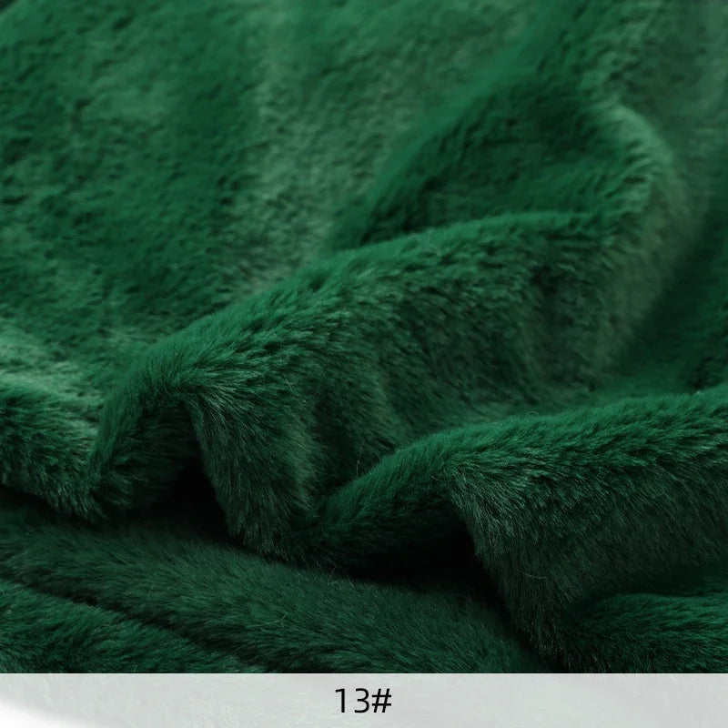 Rabbit Fur Fabric Soft Short Plush.