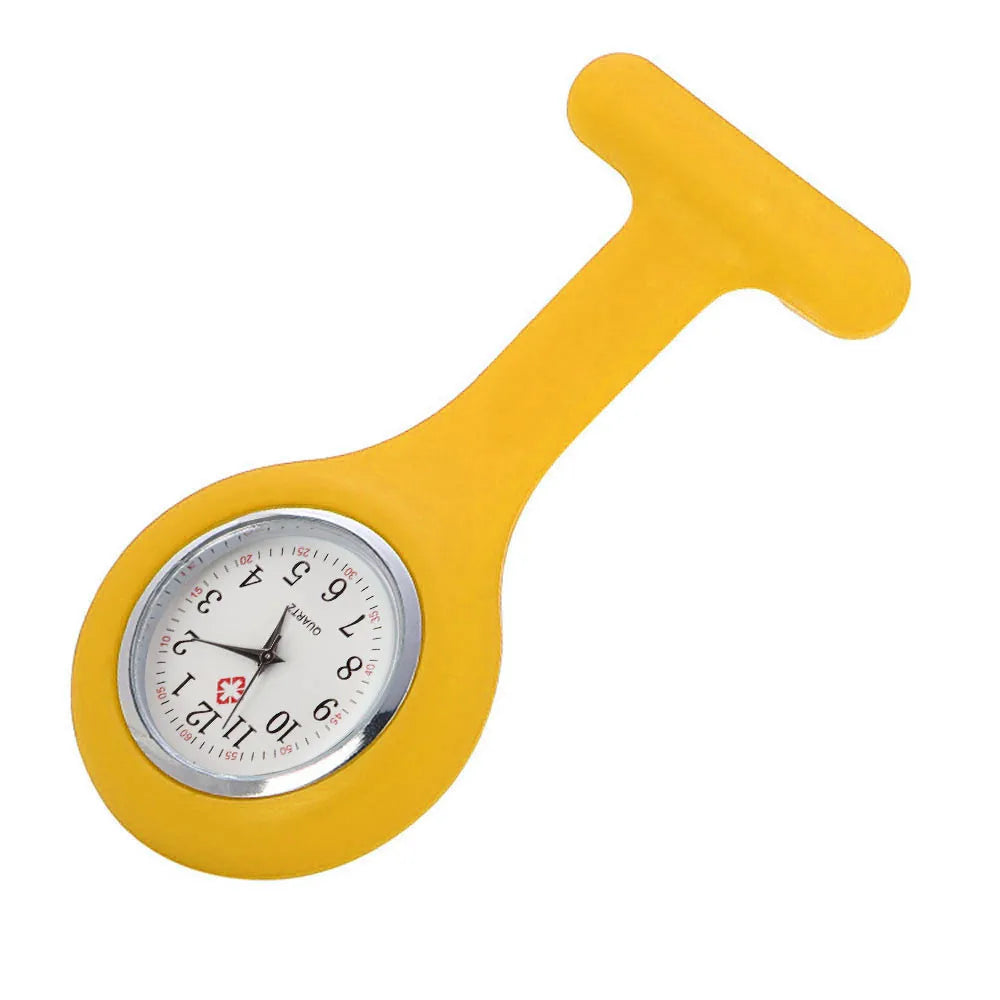 Silicone Nurse Watch Pocket Watches Mini Cute Medical Watch Lockable Pins Nurse Clip Watch Women Men Hanging Quartz Watches
