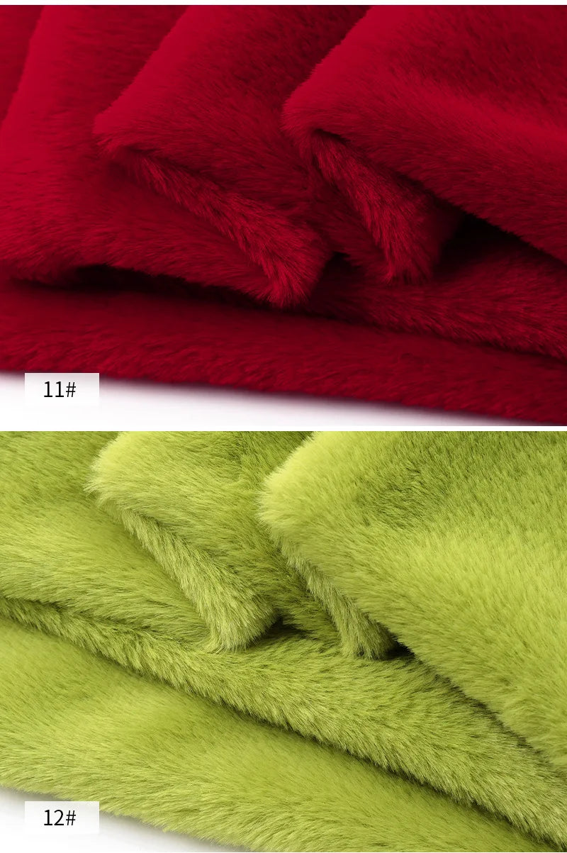 Rabbit Fur Fabric Soft Short Plush.