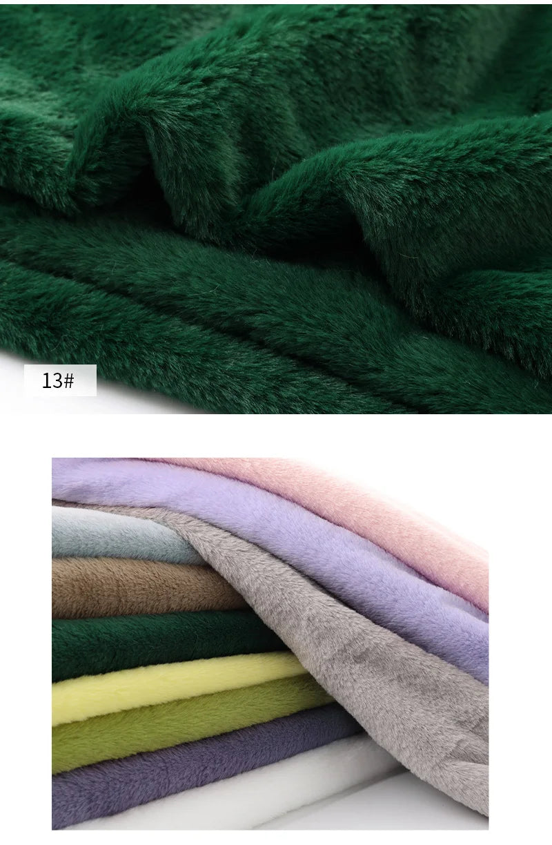 Rabbit Fur Fabric Soft Short Plush.