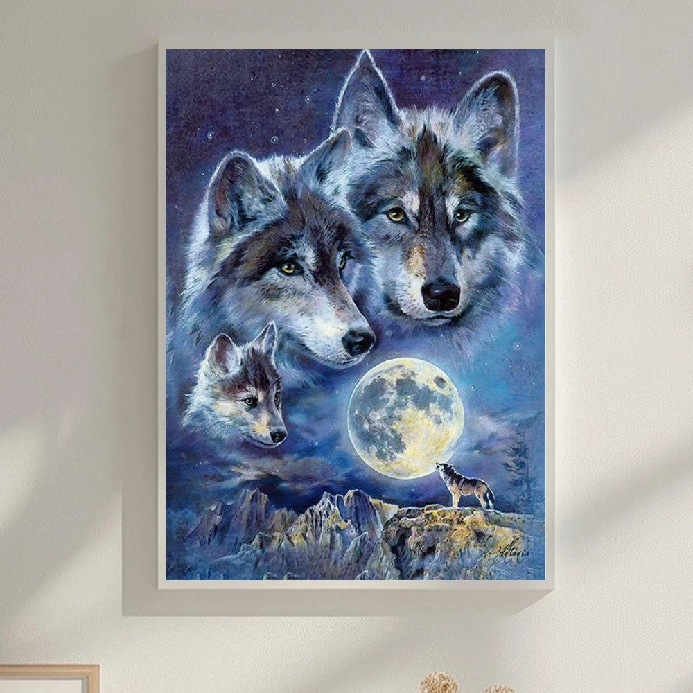 6 Kinds Of Patterns Scenery Animals Diamond Painting Art Kits 5D