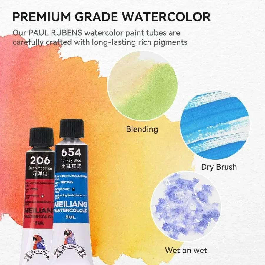 MeiLiang Watercolor 36 Colors Paint Set