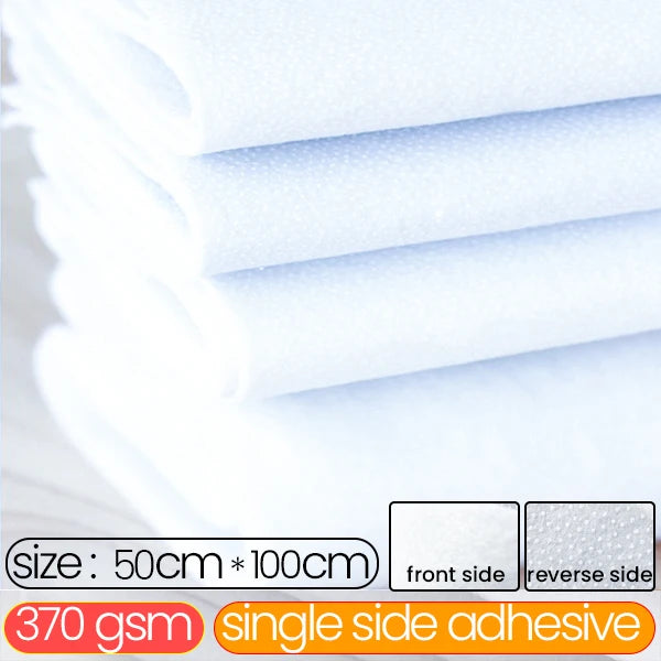 Single Side Adhesive Cotton Batting Cream Interlining Filler Perfect For Purse Craft DIY Fabric