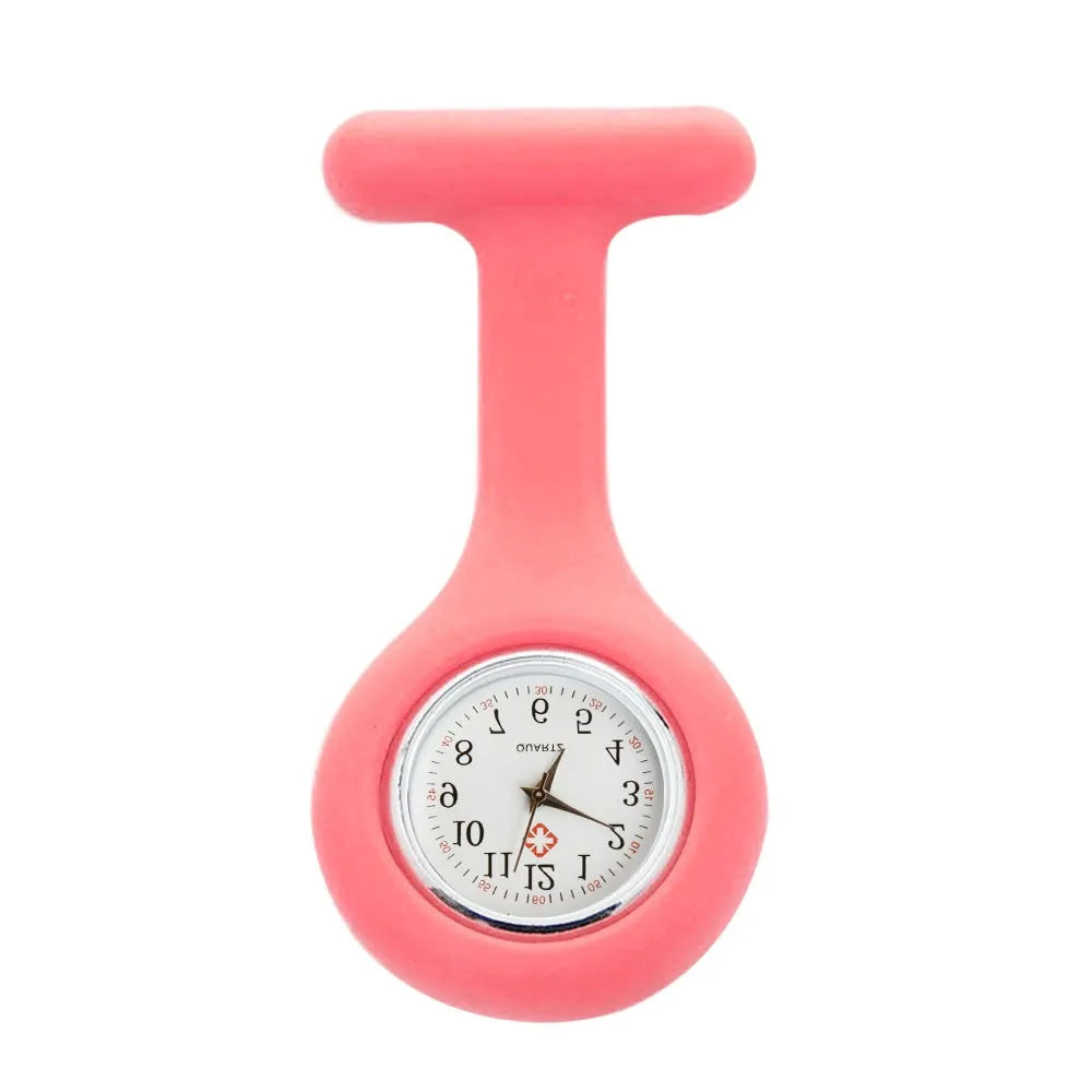 Silicone Nurse Watch Pocket Watches Mini Cute Medical Watch Lockable Pins Nurse Clip Watch Women Men Hanging Quartz Watches
