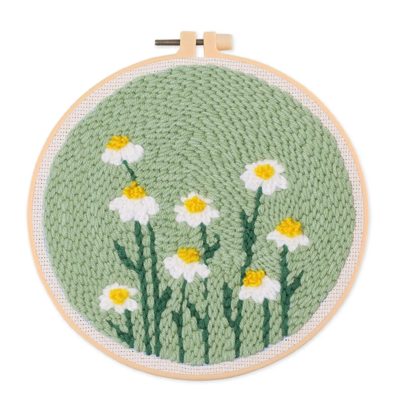 Punch Needle Embroidery Starter Kits, Punch Needle Kit For Craft Lovers, Punch Needle Fabric With Pattern, Yarns And Embroidery