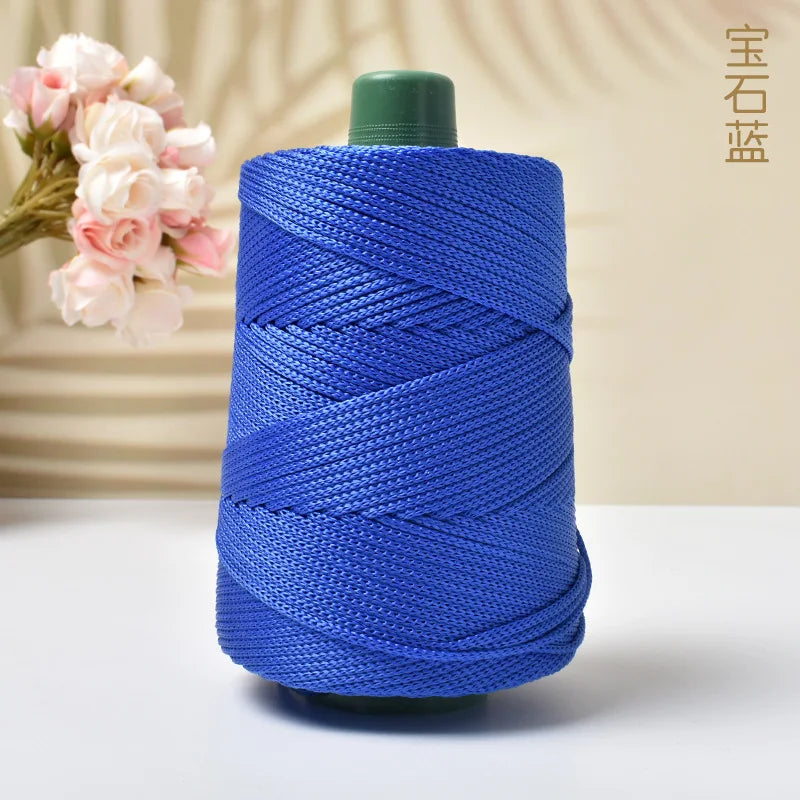 DIY Hand-Woven  Craft Rope Hollow Wool Crocheting Cushion