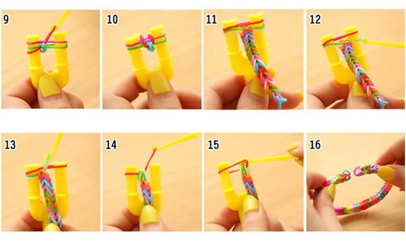 600Pcs Fluorescent Glow Luminous Bracelets DIY Rubber Loom Bands