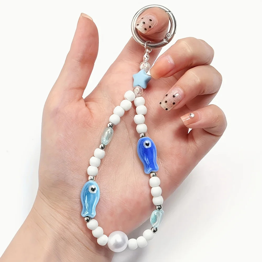 38pcs Fish-shaped Ceramic Beads Handcrafted DIY Jewelry Making Accessories