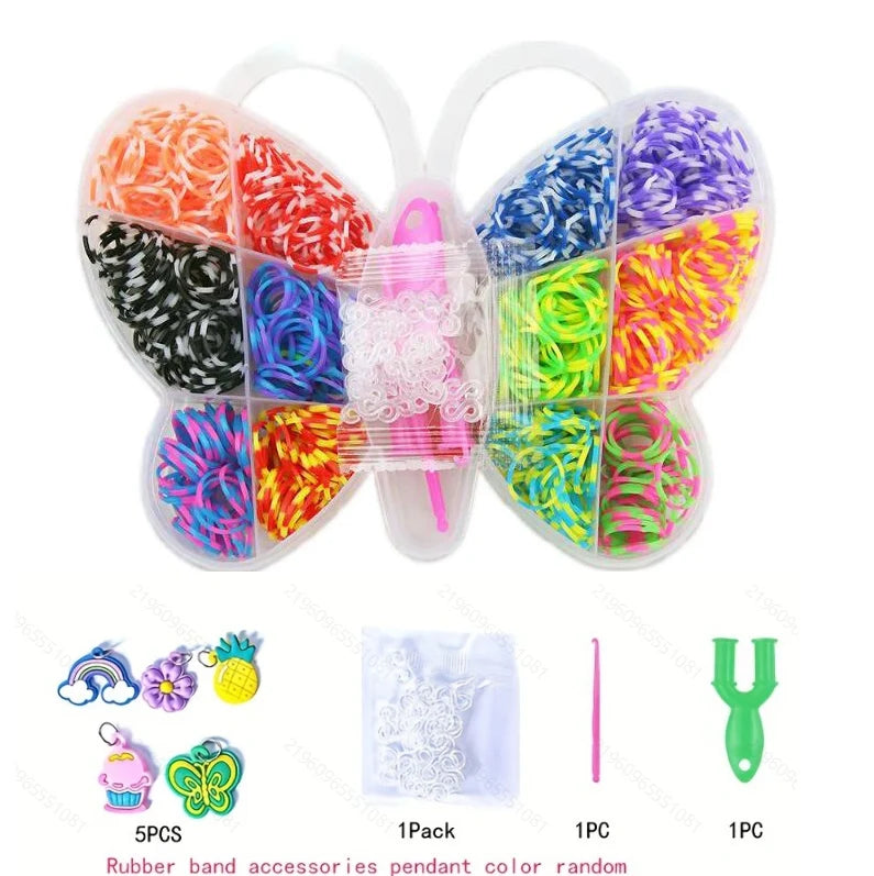 600pcs Rubber Bands Creative Bracelet Making Kit DIY