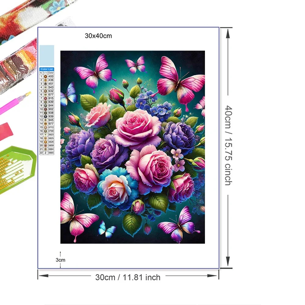 5D DIY Animal Butterfly  Painting Home Decor Flower