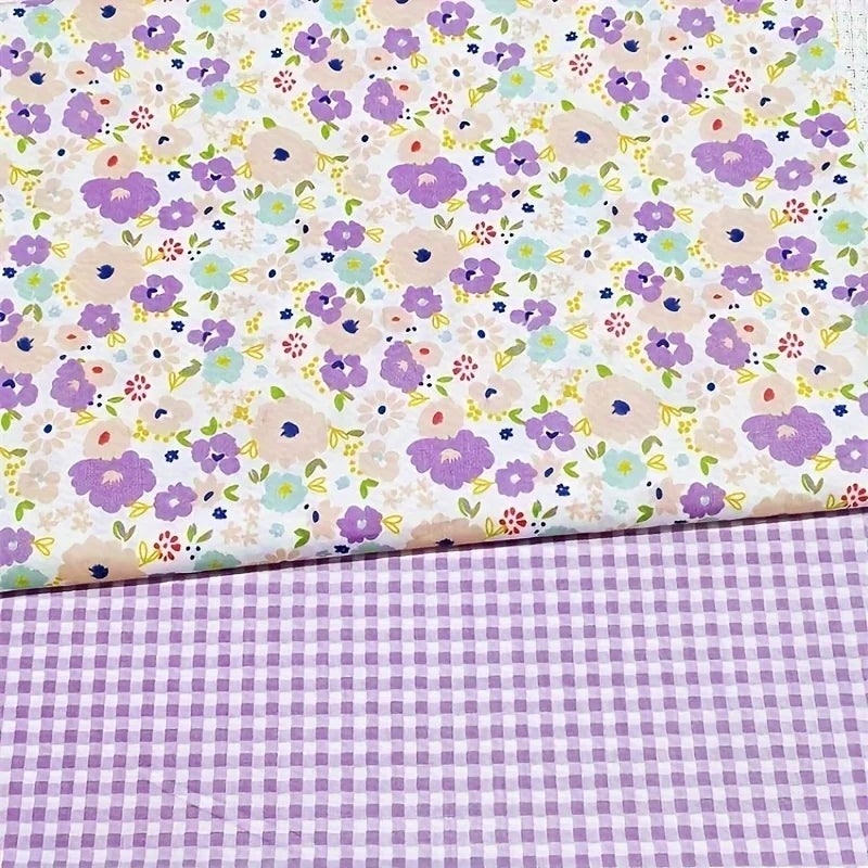 8pcs pure cotton flowermulti-color, fabric pre cut patchwork fabric.