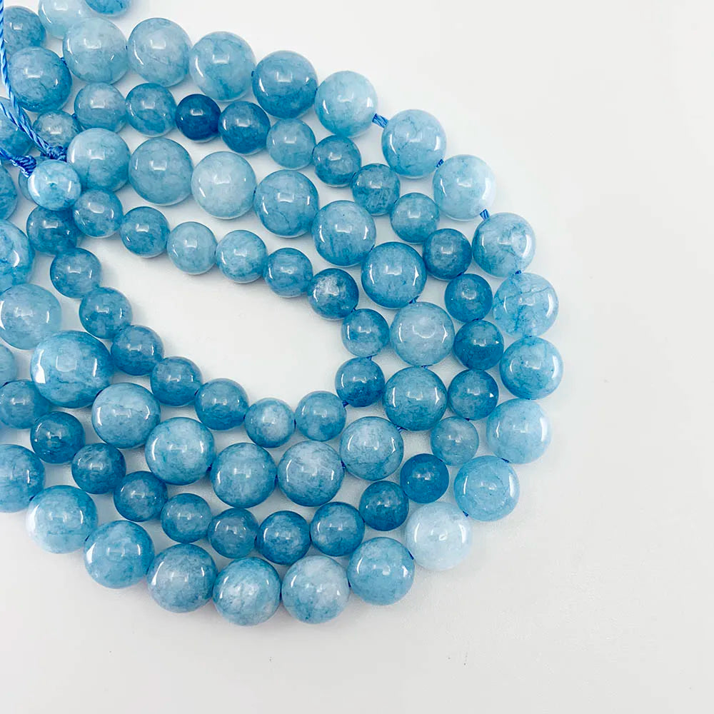 1 strand/lot 4/6/8/10/12mm Natural Aquamarin Agat Stone Beads
