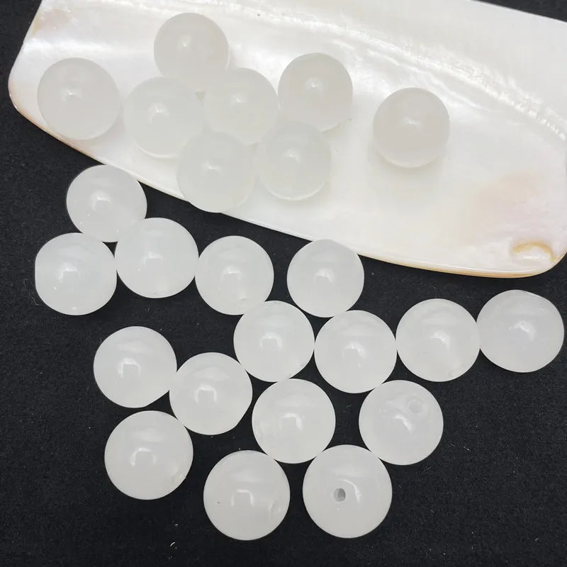 50pcs 8/10mm Dual Color Glass Round Loose Spacer Beads Jewelry Making