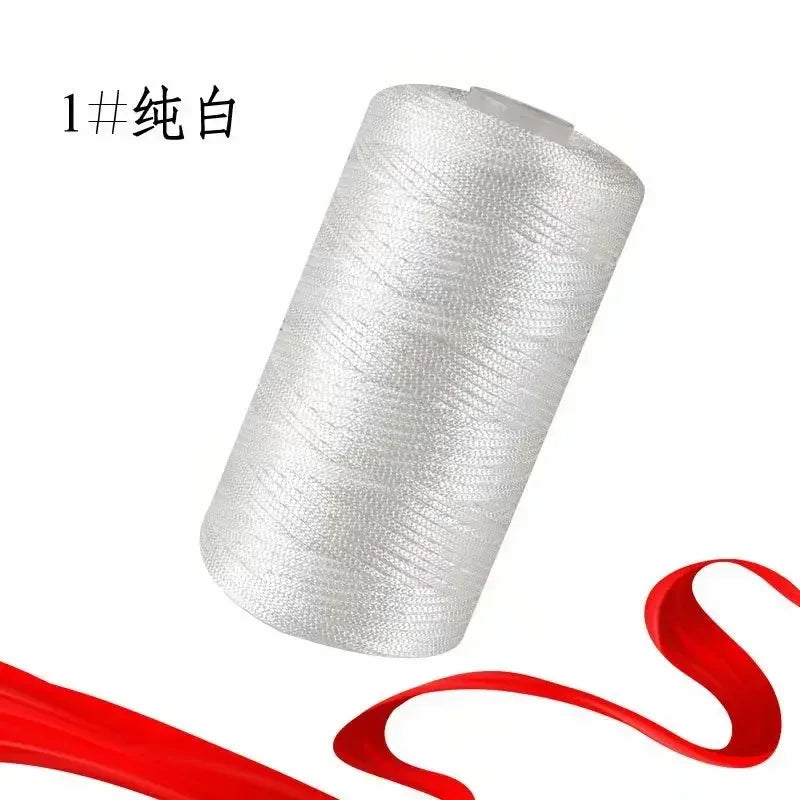 New Summer Crochet Yarn 1.5mm Thin Ice Cotton Thread for Hand Knitting Bag Hat Shoes 100g Hollow Line Colorful Nylon Cord