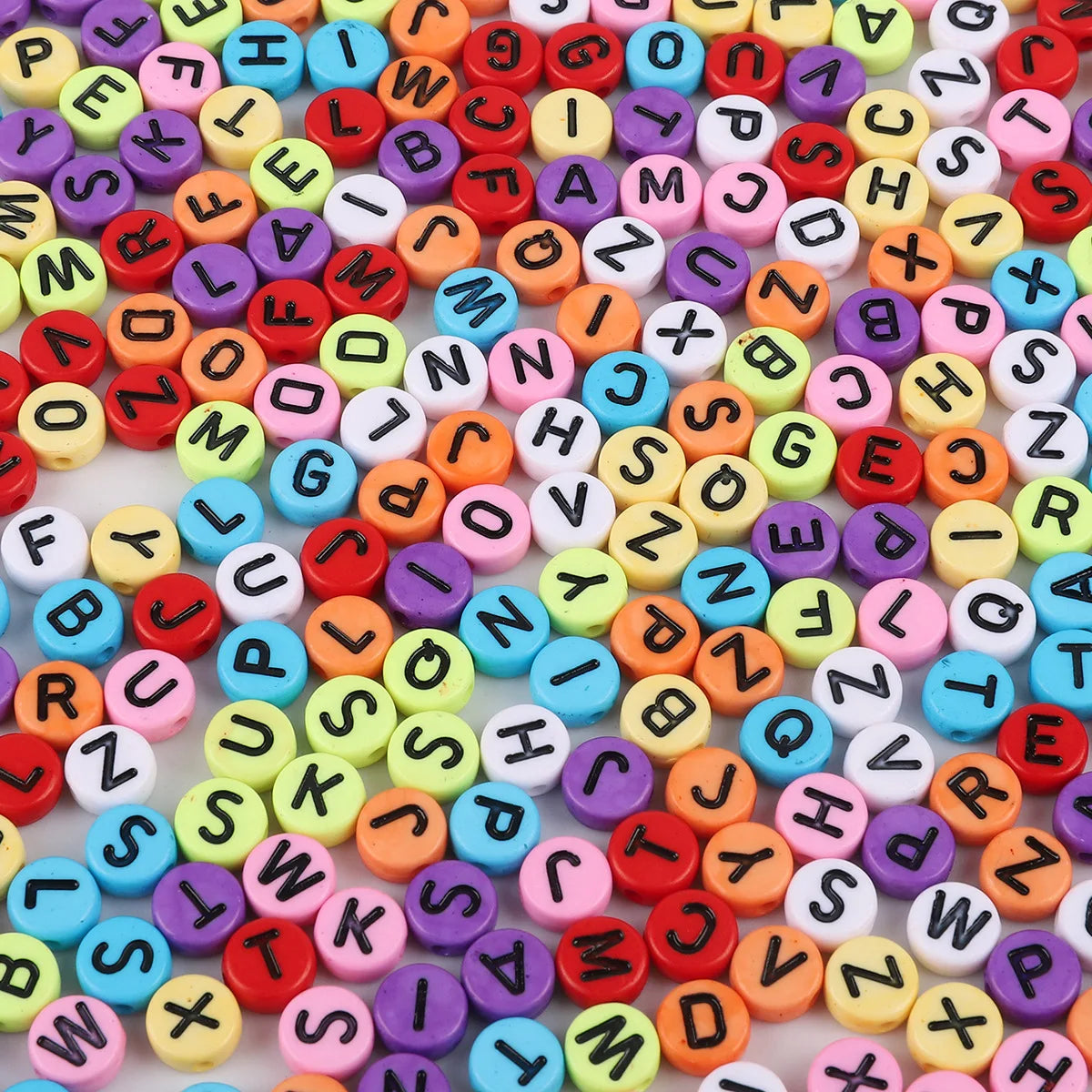 700pcs/lot Colorful Round Letter Beads Acrylic Alphabet Number
