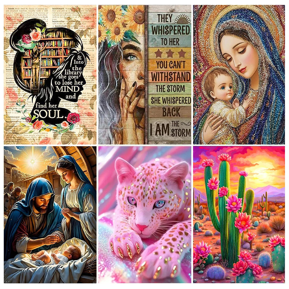 6 Kinds of Patterns, Diamond  Art Adults Painting Kit Crafts