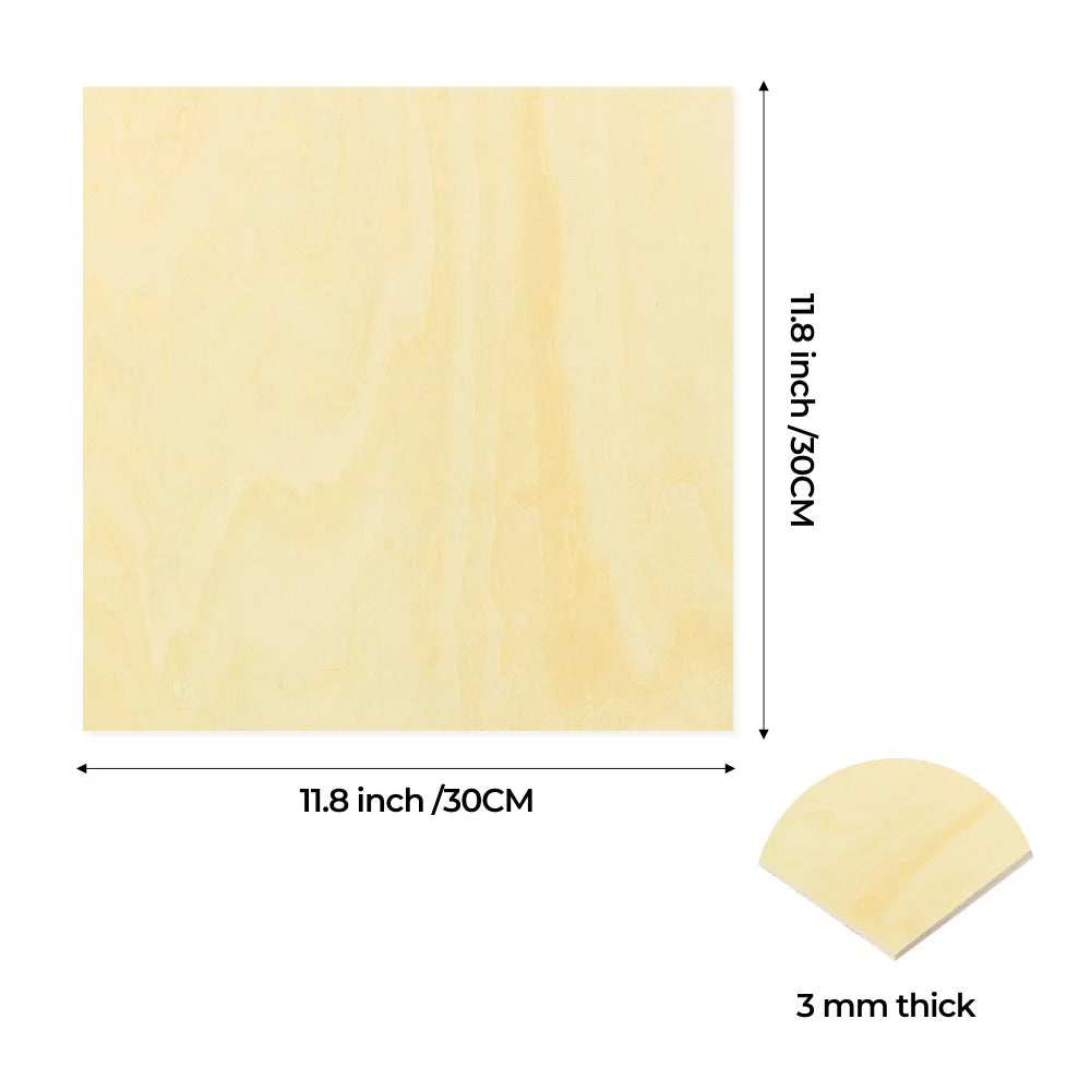 Basswood Sheets for Craft 3mm Thick Unfinished Wood