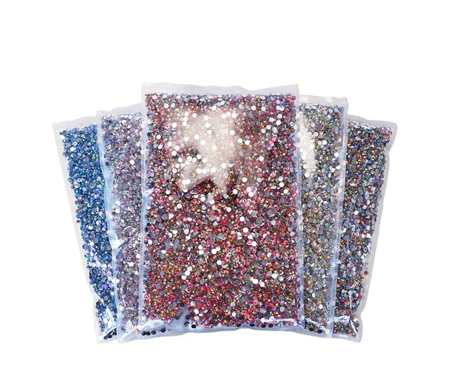 Big Package 2-6mm Resin Non Rhinestones Bulk Wholesale, Plastic Crystals Nail DIY