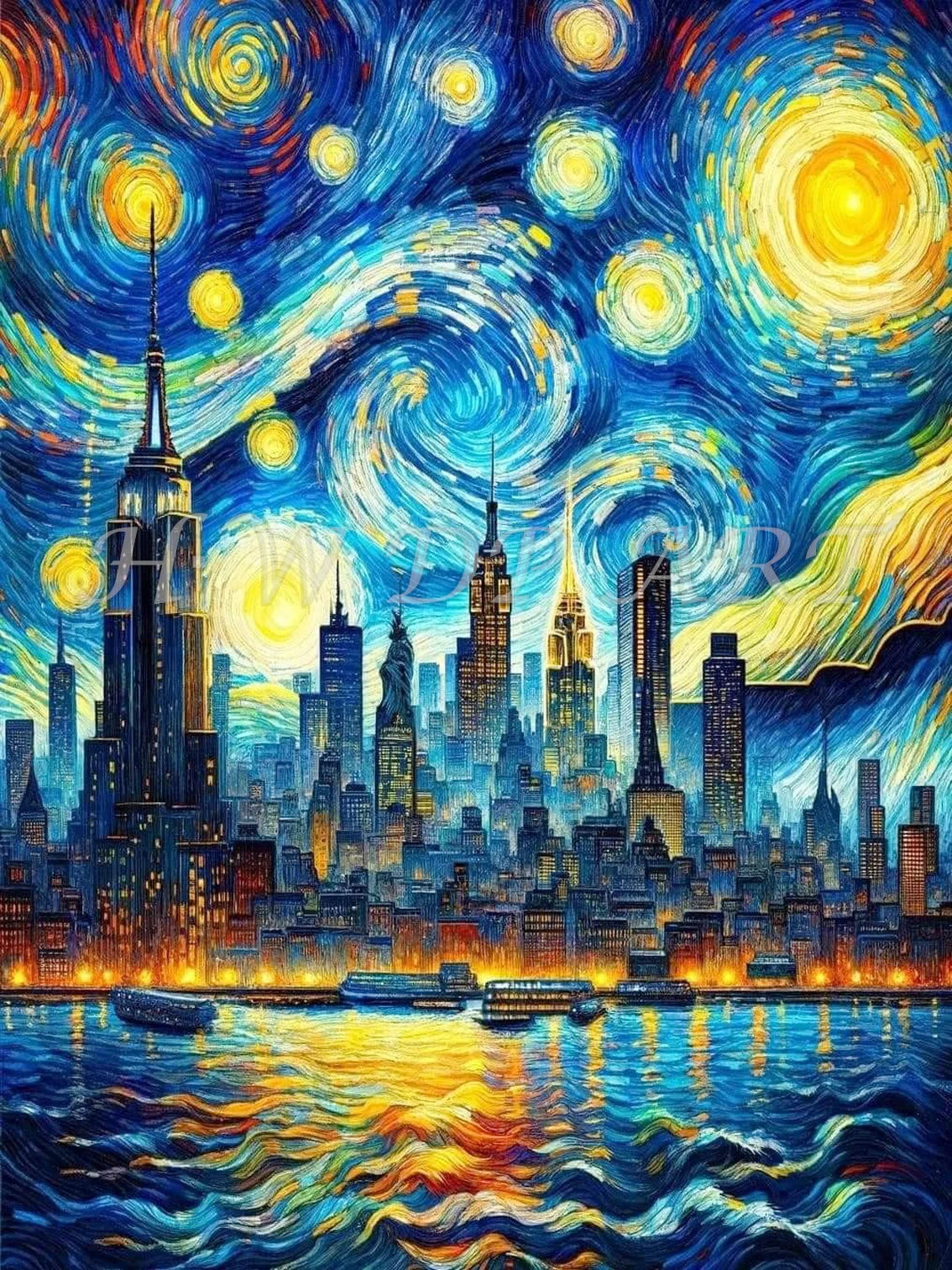 Moon 100% AB Diamond Painting AB Crystal Landscape Diamond Embroidery Cross Stitch.