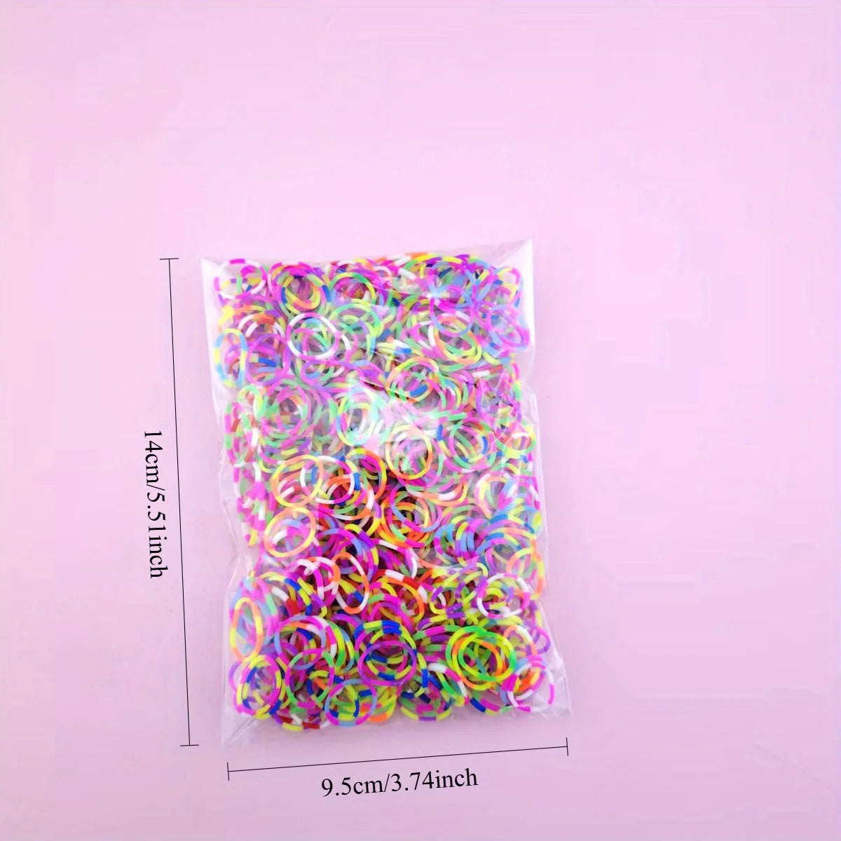 600Pcs Color Rubble Loom Bands Bracelets Kit Girl Gift DIY Jewelry Making